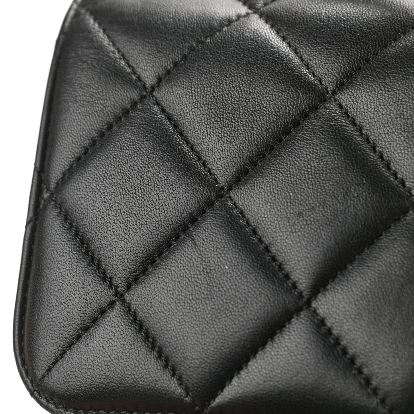 Lambskin Quilted Medium Trendy CC Flap Dual Handle Bag Black