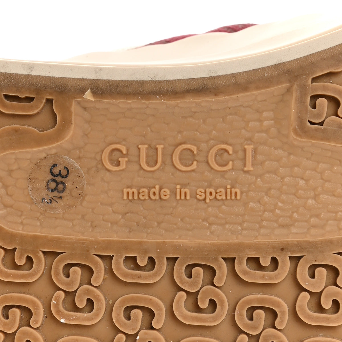 Gucci New Canvas GG Monogram Womens Chunky Sneakers 38.5 Rosso Ancora 8 of 10