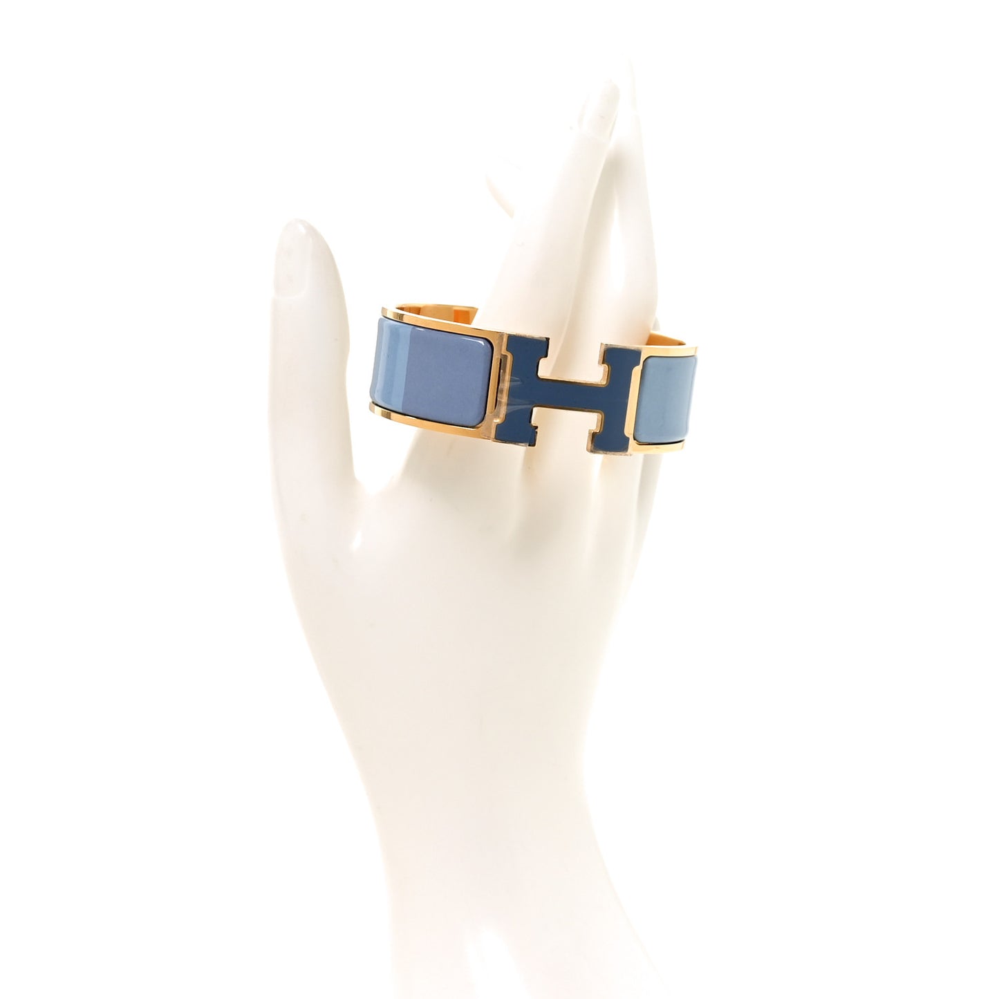 Enamel Wide Clic Clac H Bracelet PM Rainbow Bleu