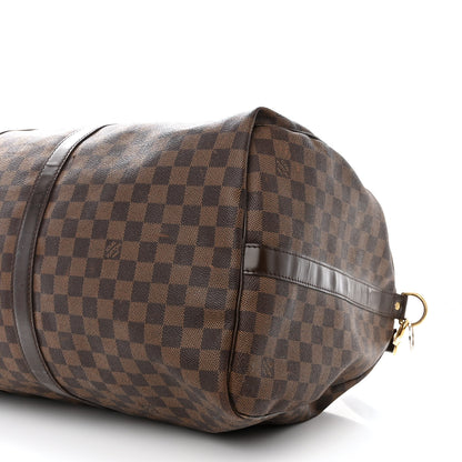 Louis Vuitton Damier Ebene Keepall Bandouliere 55 11 of 16