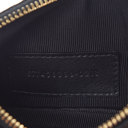 Saint Laurent Calfskin Matelasse Monogram Key Pouch Black 7 of 7