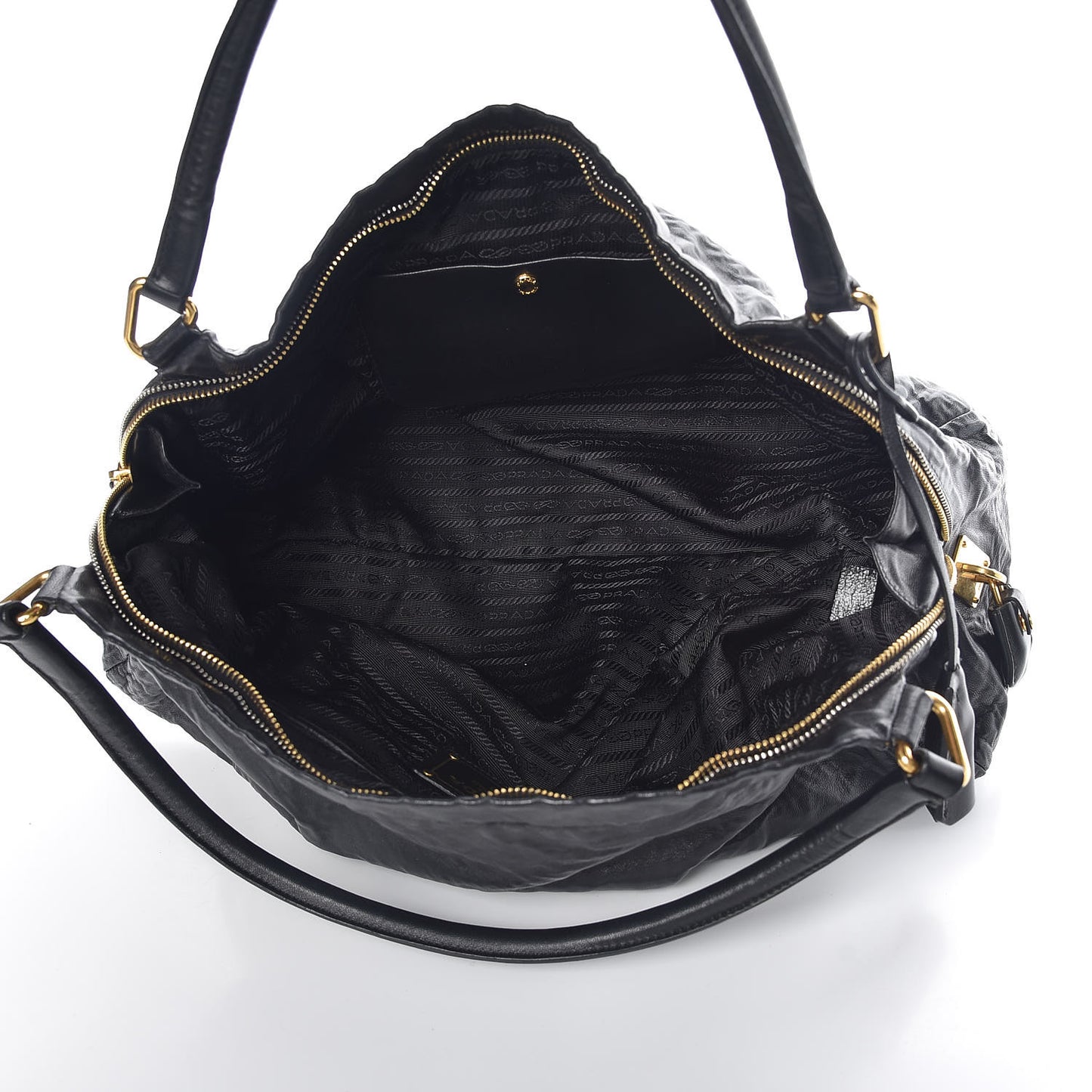 Nappa Antique Shoulder Bag Black
