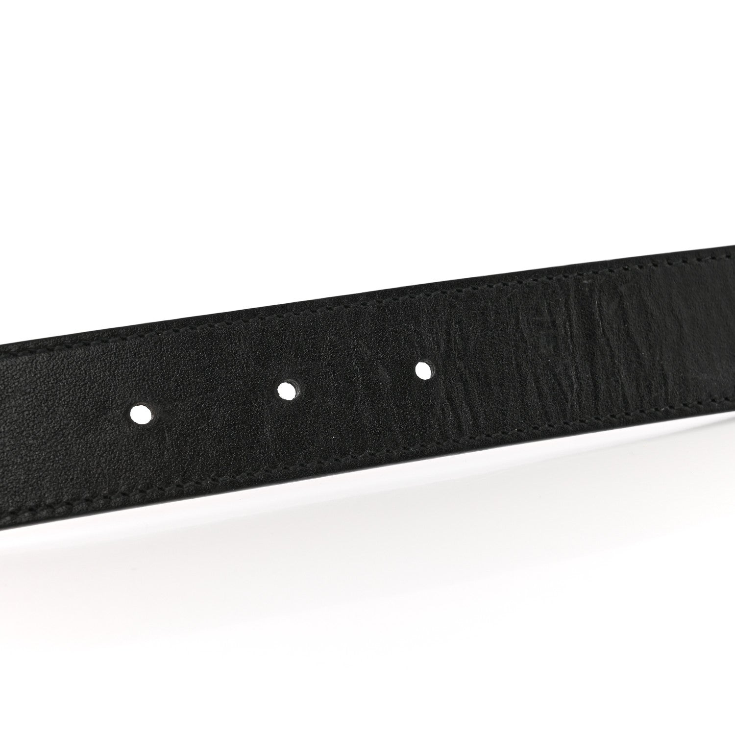 Gucci GG Supreme Monogram Plutone Calfskin Double G Reversible 30mm Belt 80 32 Beige Ebony Black 7 of 9