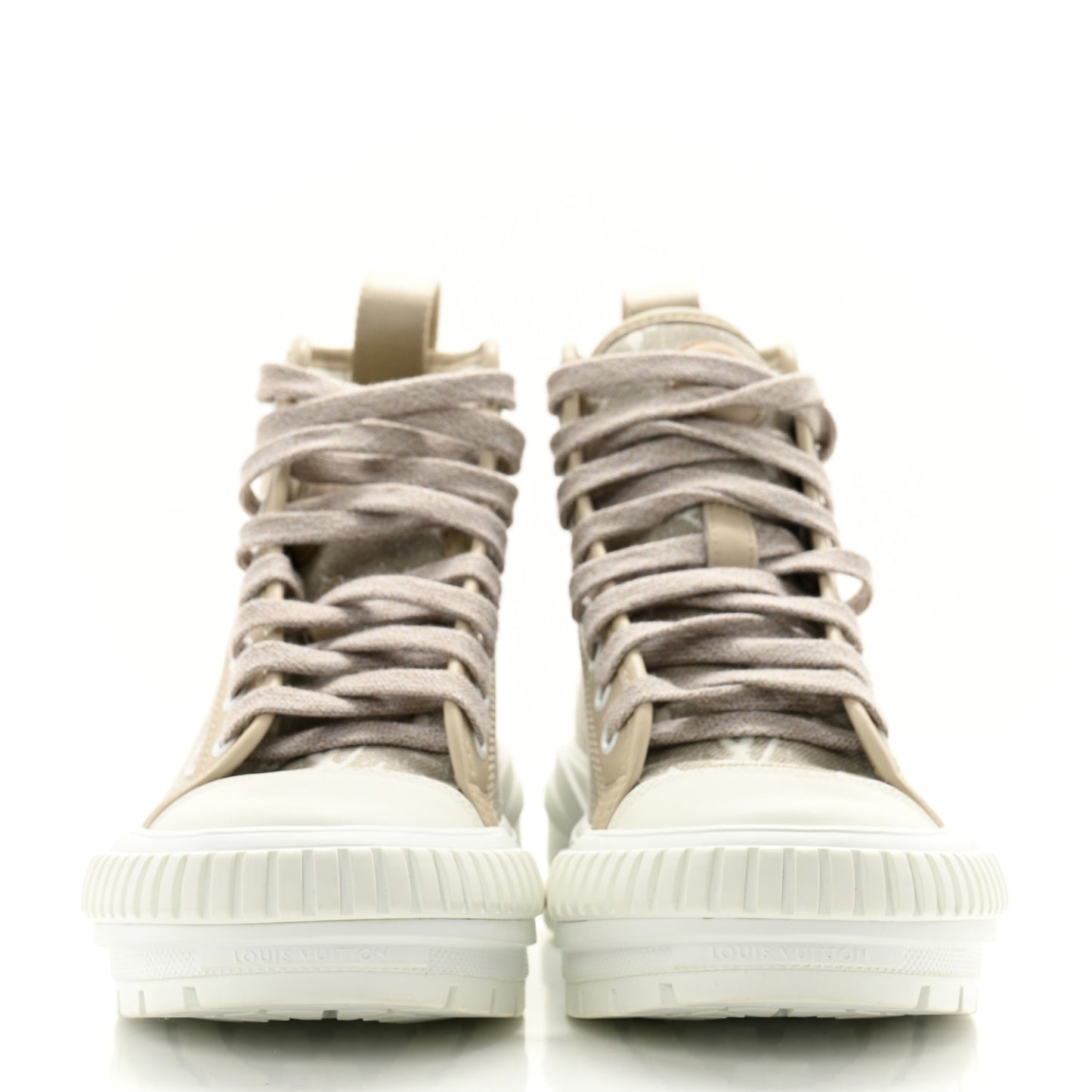 Denim Monogram Squad Sneaker Boots 36 Beige