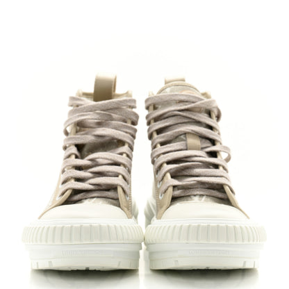 Louis Vuitton Denim Monogram Squad Sneaker Boots 36 Beige 2 of 8