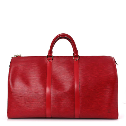 Louis Vuitton Epi Keepall 50 Castillan Red 1 of 14