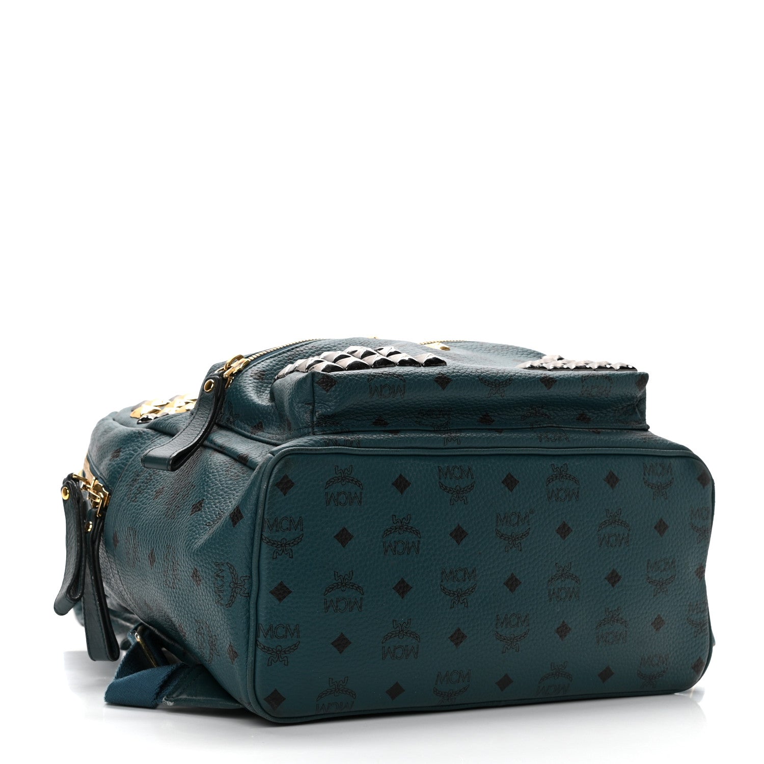 MCM Visetos Studded Medium Stark M Backpack Blue 4 of 17