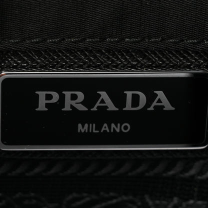 Prada Tessuto Nylon Saffiano Logo Messenger Bag Black 5 of 6