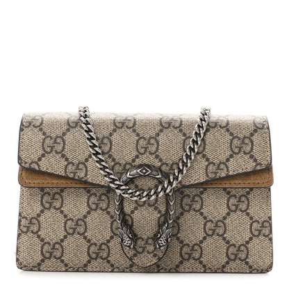 Gucci GG Supreme Monogram Super Mini Dionysus Shoulder Bag Taupe 1 of 11