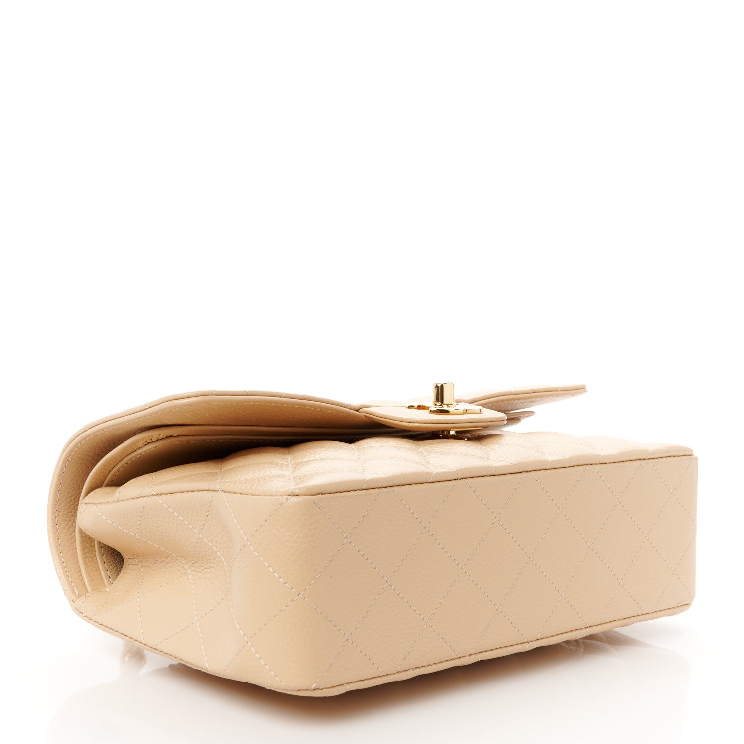 Chanel Caviar Quilted Small Double Flap Beige 4 of 11