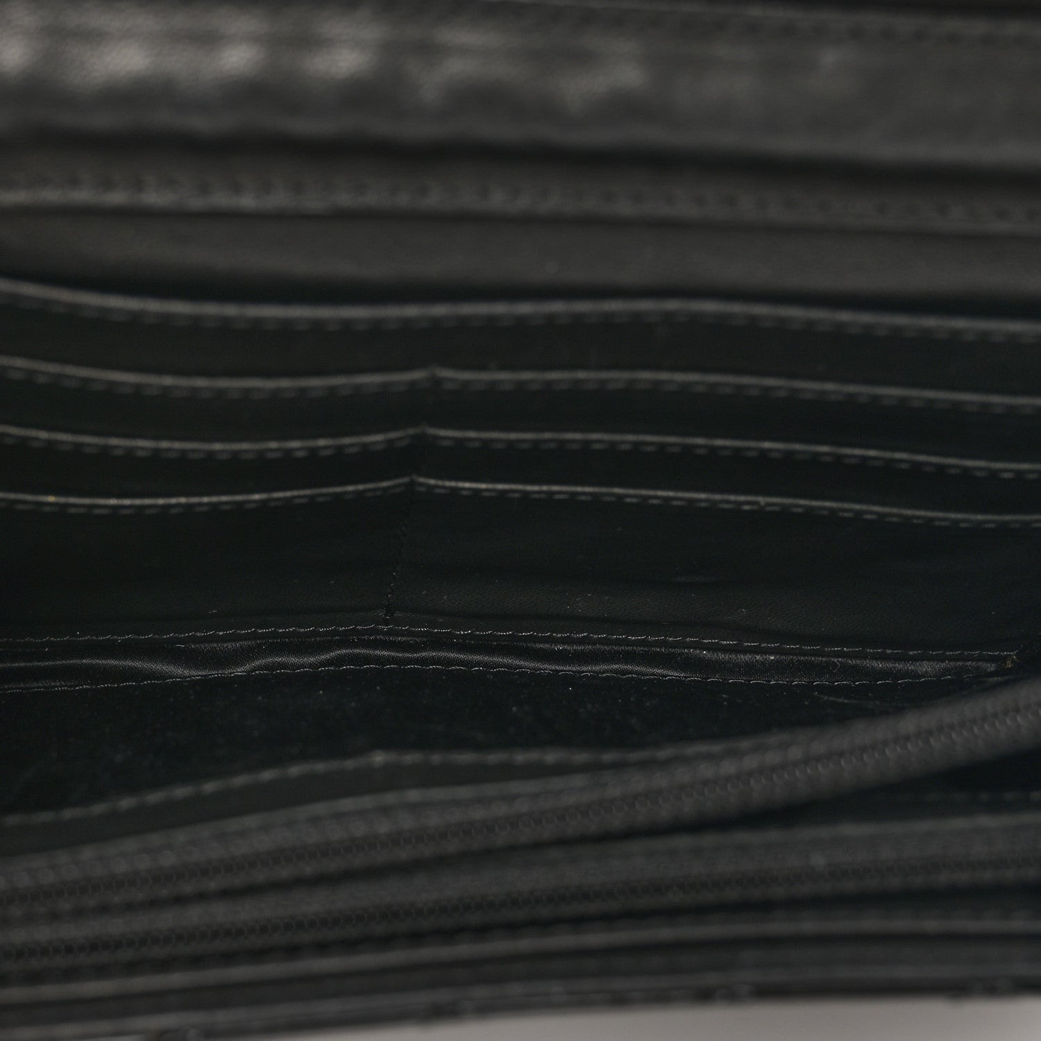 Chanel Patent Calfskin Quilted Flap Clutch With Chain Black 7 of 10