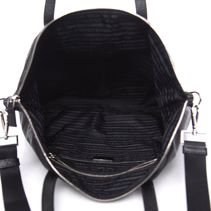 Prada Tessuto Nylon Saffiano Vela Shopping Tote Black 5 of 9