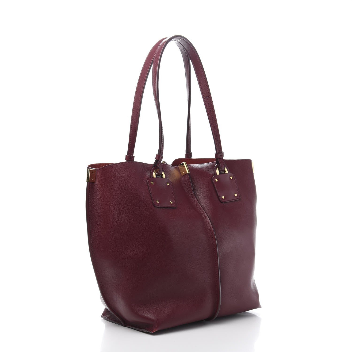 Chloe Smooth Calfskin Medium Vick Tote Burnt Brown 4 of 15