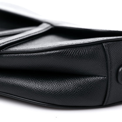 Christian Dior Grained Calfskin Saddle Bag Black 9 of 13