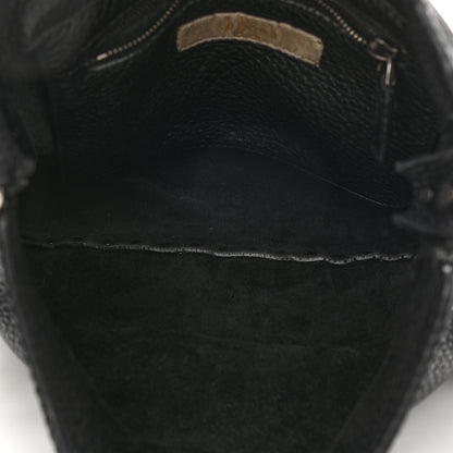 Valentino Garavani Pebbled Calfskin Tribal Small Guitar Strap Rockstud Rolling Flip-Lock Messenger Bag Black 5 of 18