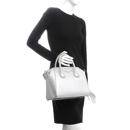 Givenchy Metallic Sugar Goatskin Small Antigona Silver 3 of 8
