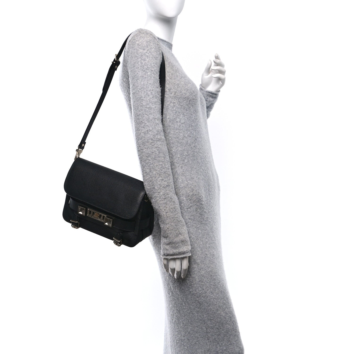 Proenza Schouler New Linosa PS11 Classic Shoulder Bag Black 2 of 9