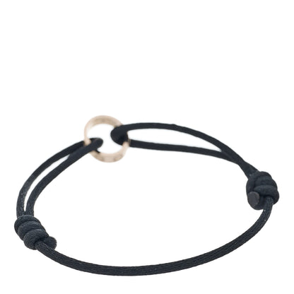Cartier 18K White Gold Charity LOVE Adjustable Cord Bracelet Black 2 of 4