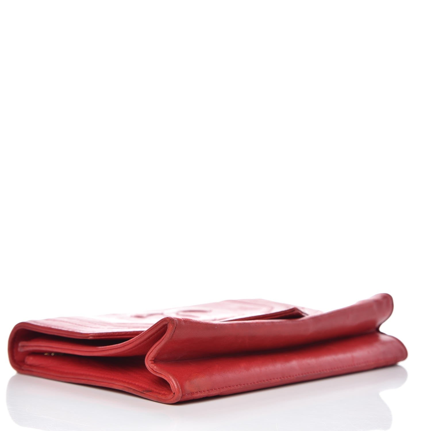 Chanel Lambskin CC Envelope Single Flap Red 4 of 15