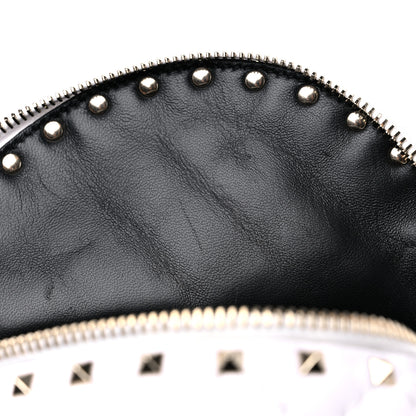 Valentino Garavani Lambskin VLTN Print Quilted Mini Rockstud Spike Backpack White 9 of 9