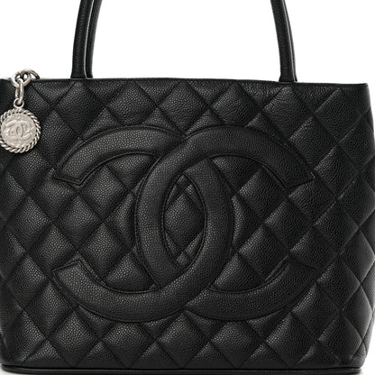 Chanel Caviar Quilted Medallion Tote Black 8 of 15