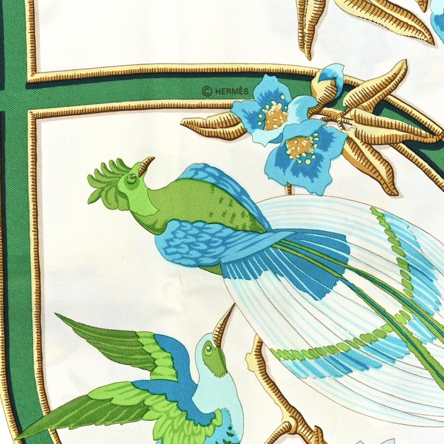 Hermes Silk Caraibes Scarf 90 2 of 5