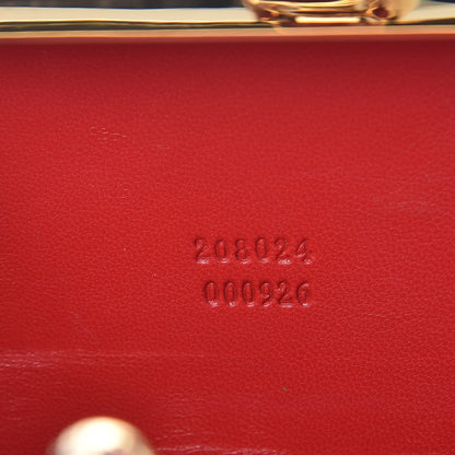 Alexander McQueen Patent Calfskin Britannia Skull Box Clutch Red Gold 8 of 9
