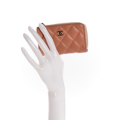 Chanel Lambskin Quilted Key Holder Case Pink 2 of 8