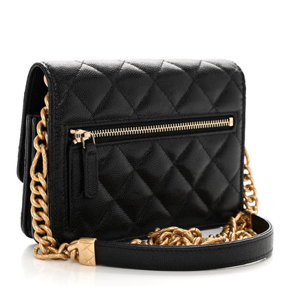 Chanel Caviar Quilted Mini Bracelet On Chain Wallet On Chain WOC Black 3 of 11