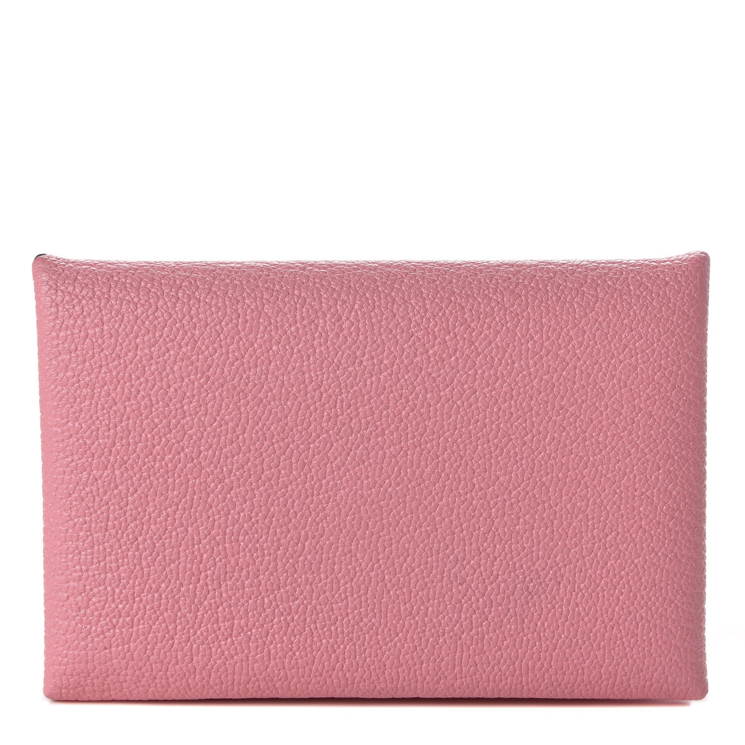Hermes Chevre Verso Calvi Card Case Rose Confetti Brique 1 of 7