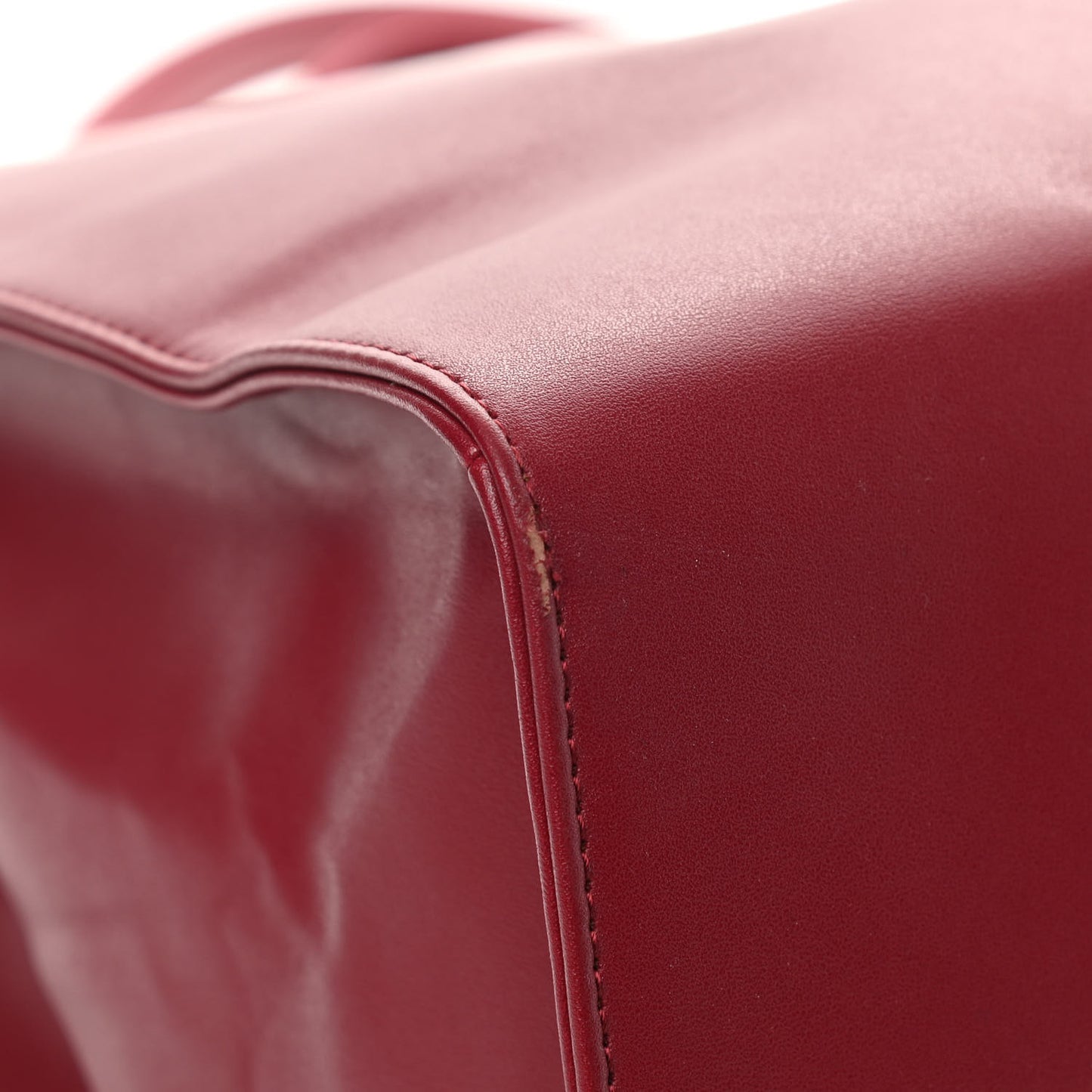 Vegan Leather Large Shopping Bag Oxblood