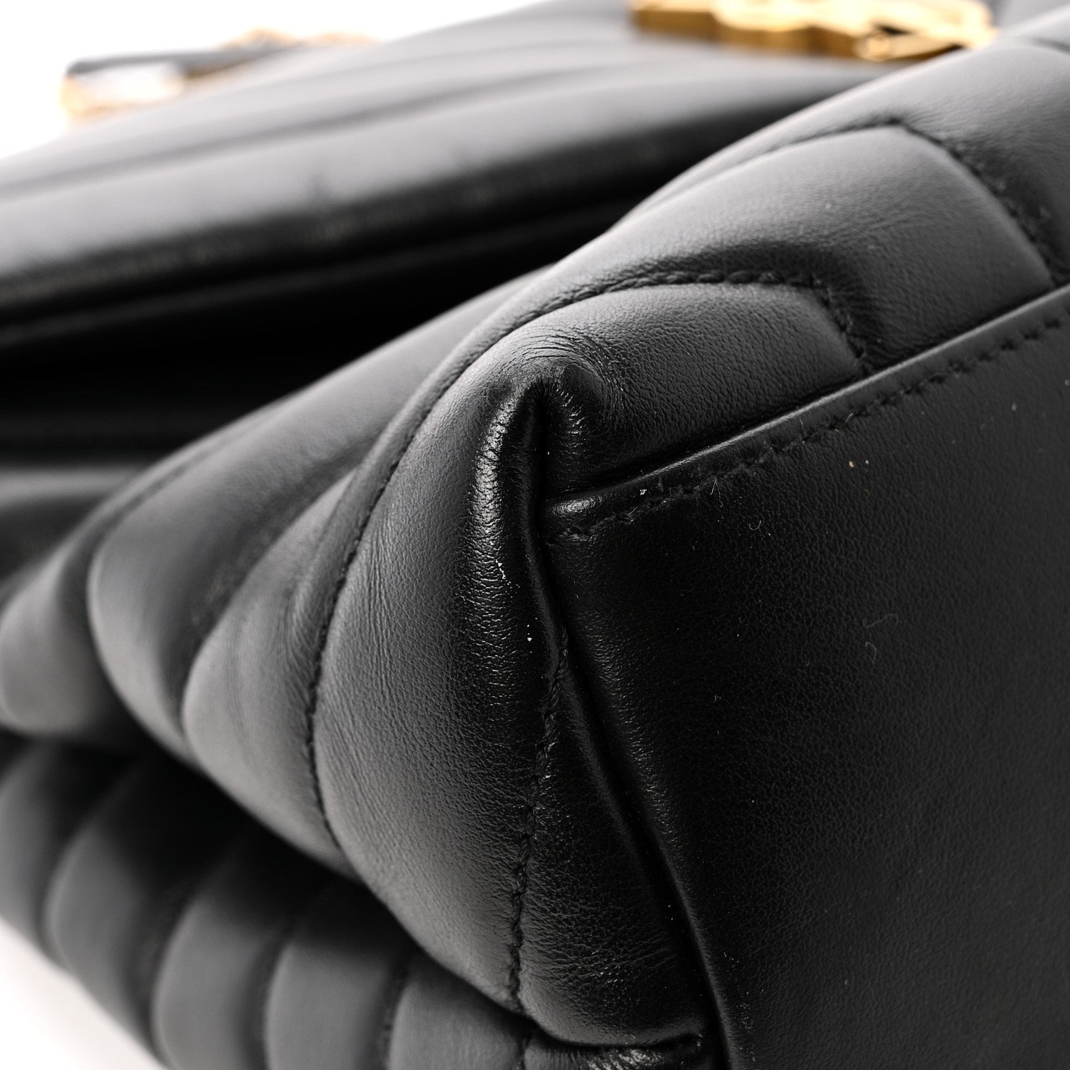 Saint Laurent Calfskin Y Quilted Monogram Medium Loulou Chain Satchel Black 12 of 14
