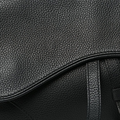 Christian Dior Grained Calfskin Mens Saddle Bag Black 8 of 10