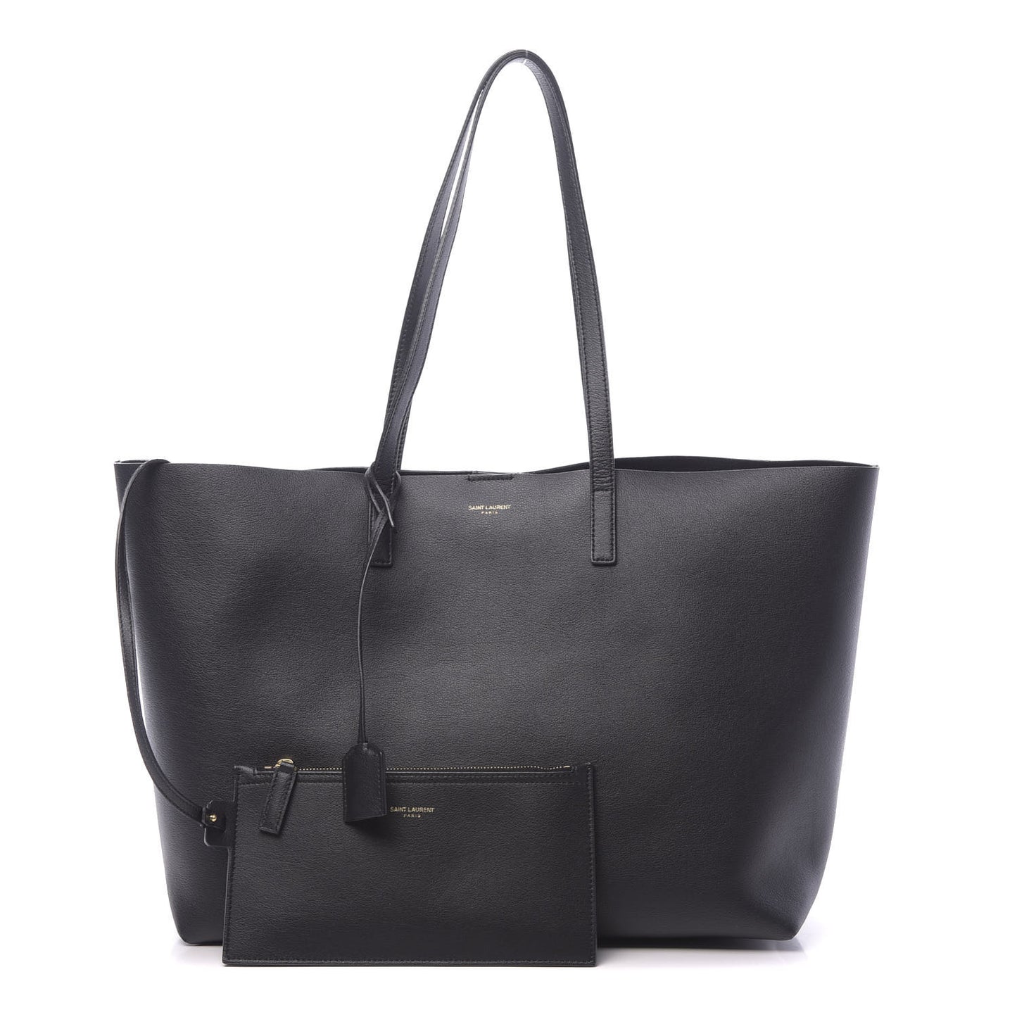 Calfskin Large Shopping Tote Black