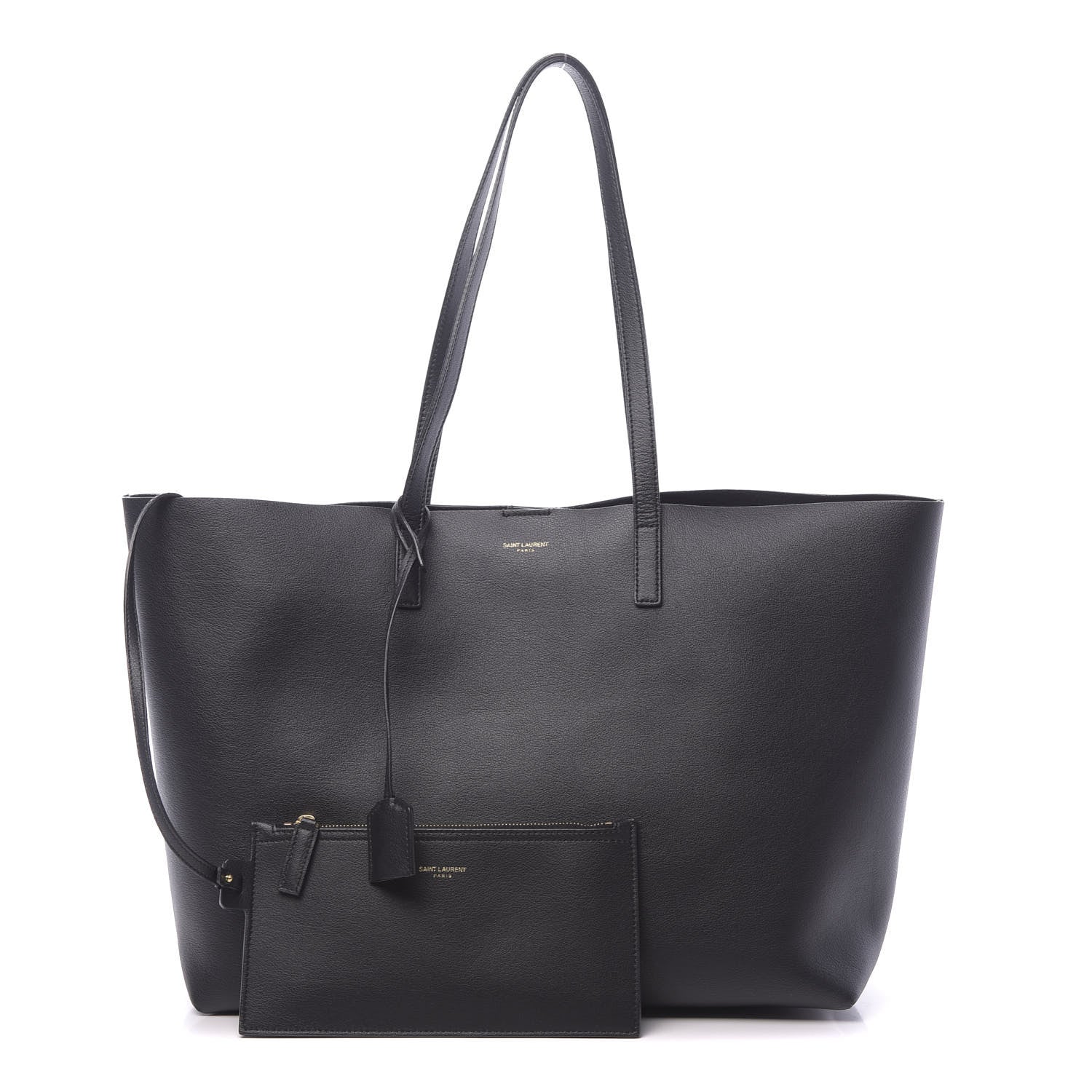 Saint Laurent Calfskin Large Shopping Tote Black 1 of 10