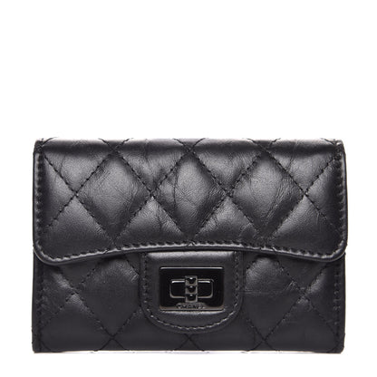 Chanel Aged Calfskin Quilted Reissue Flap Card Holder So Black 1 of 9