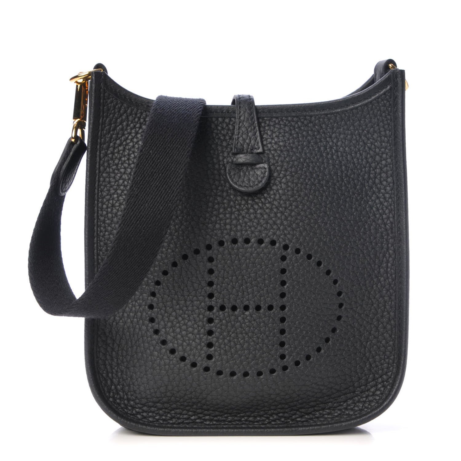 Hermes Taurillon Clemence Evelyne TPM Black 1 of 8