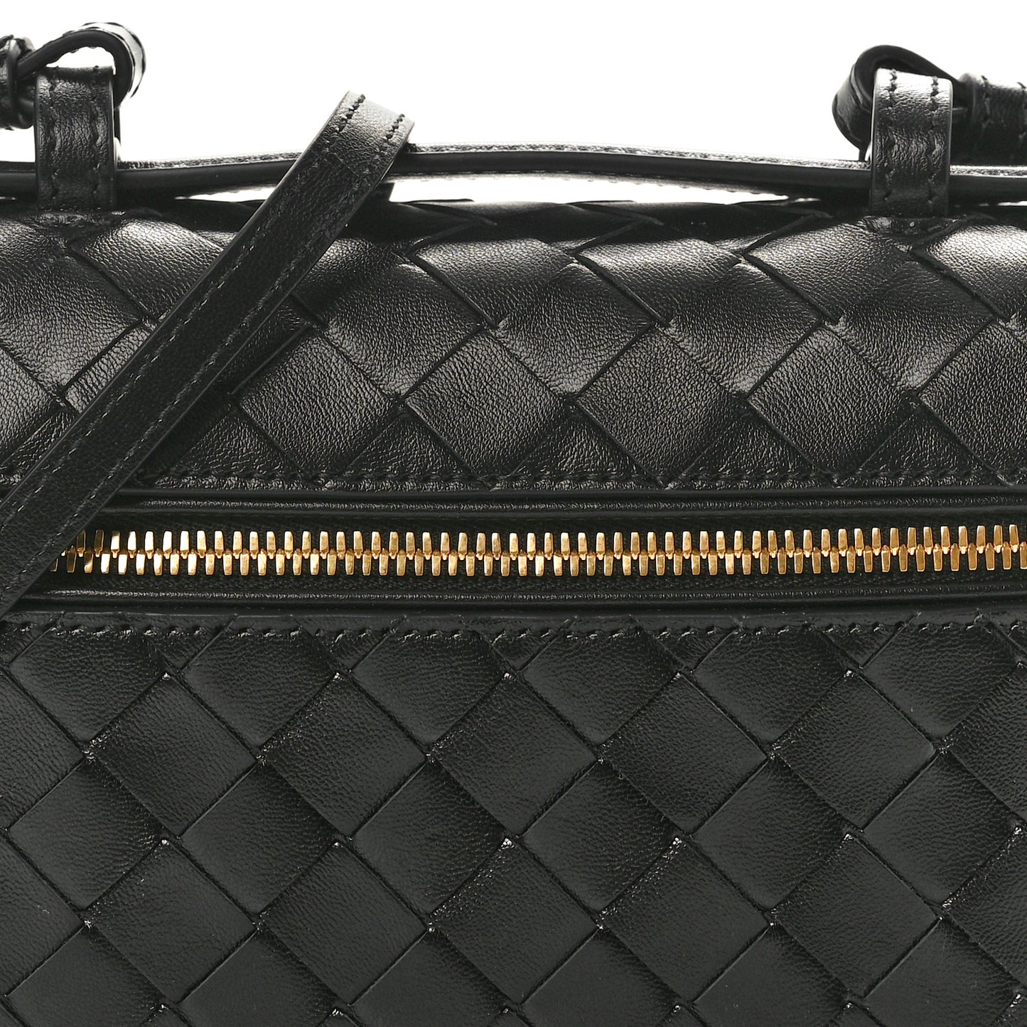 Calfskin Intrecciato Bang Bang Vanity Case Black