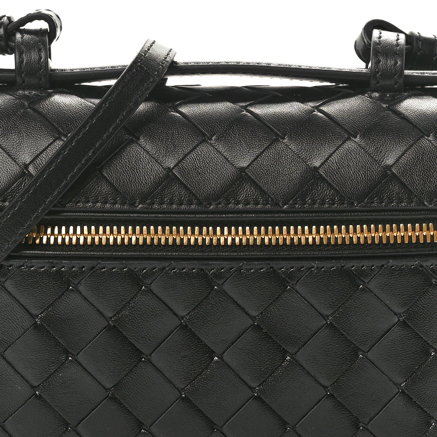 Bottega Veneta Calfskin Intrecciato Bang Bang Vanity Case Black 7 of 9