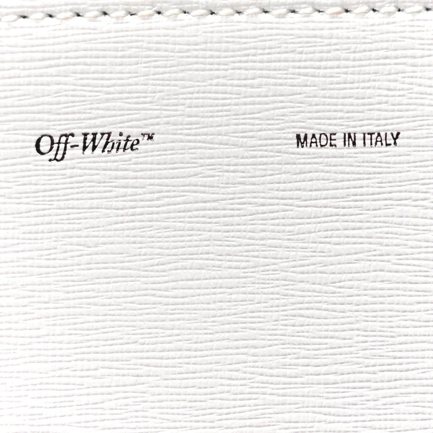 Saffiano Striped Mini Diag Binder Clip Bag White Black