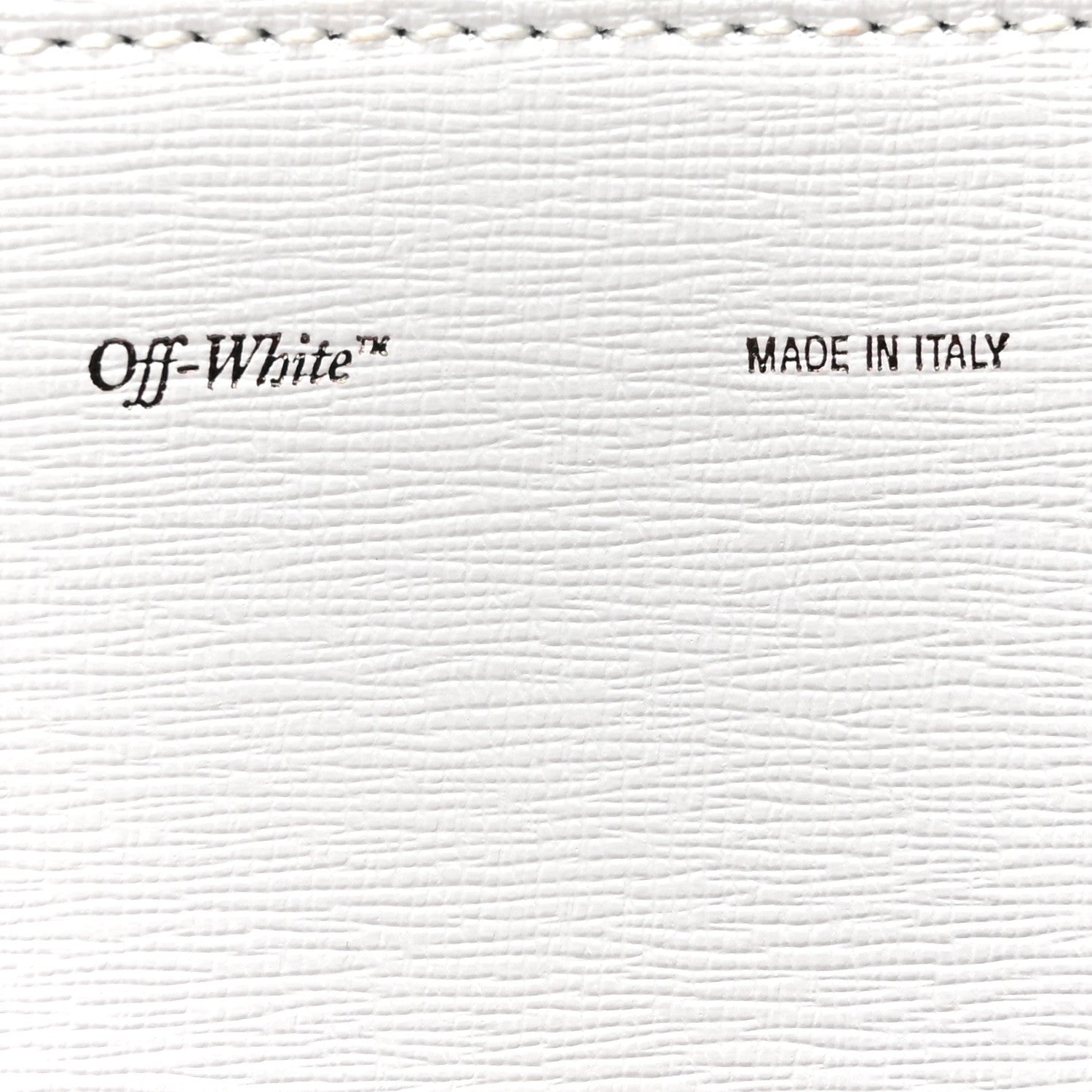 Off-White Saffiano Striped Mini Diag Binder Clip Bag White Black 7 of 10