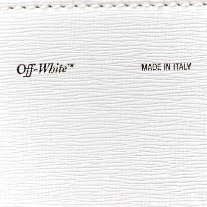 Off-White Saffiano Striped Mini Diag Binder Clip Bag White Black 7 of 10