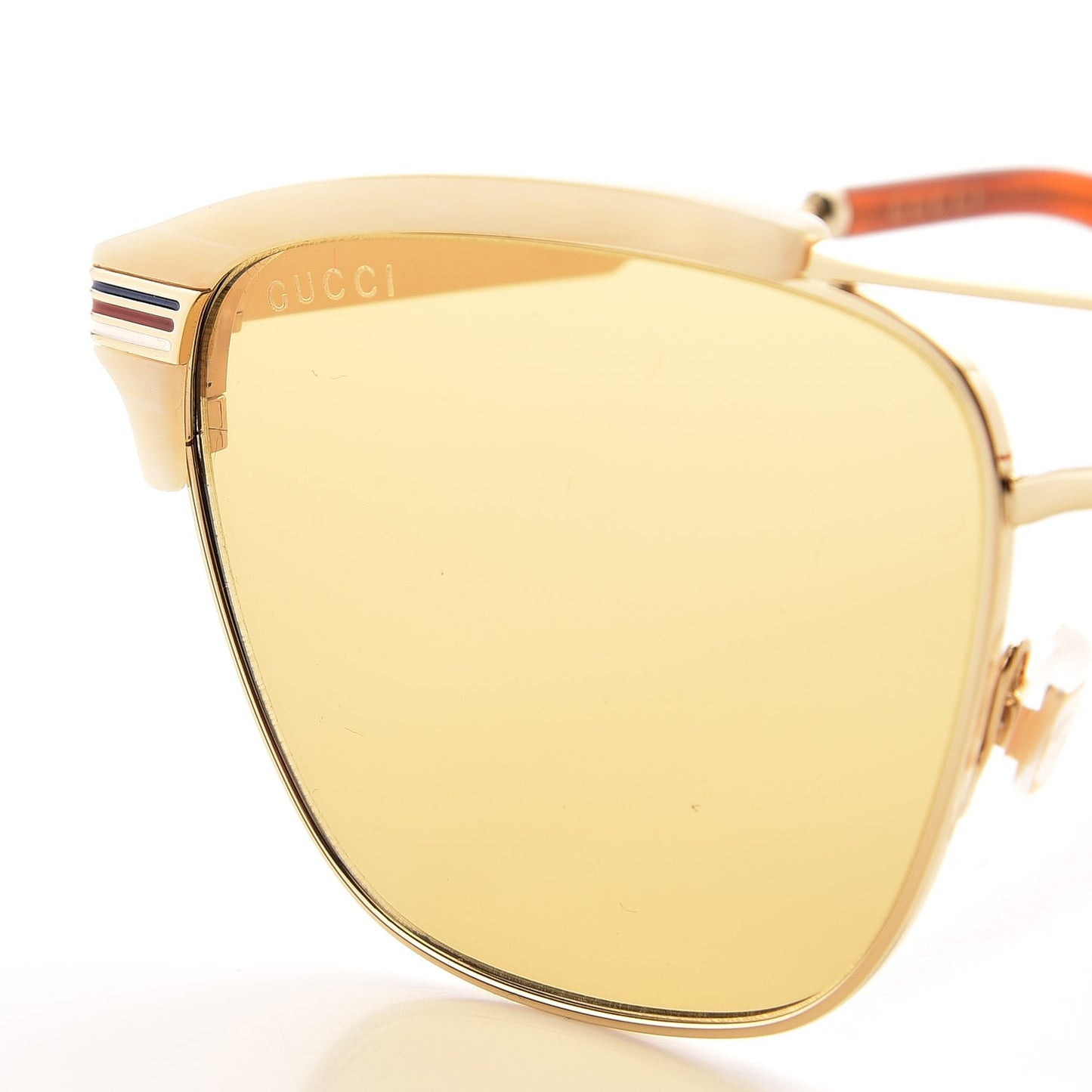 Square Frame Sunglasses GG0241S Beige
