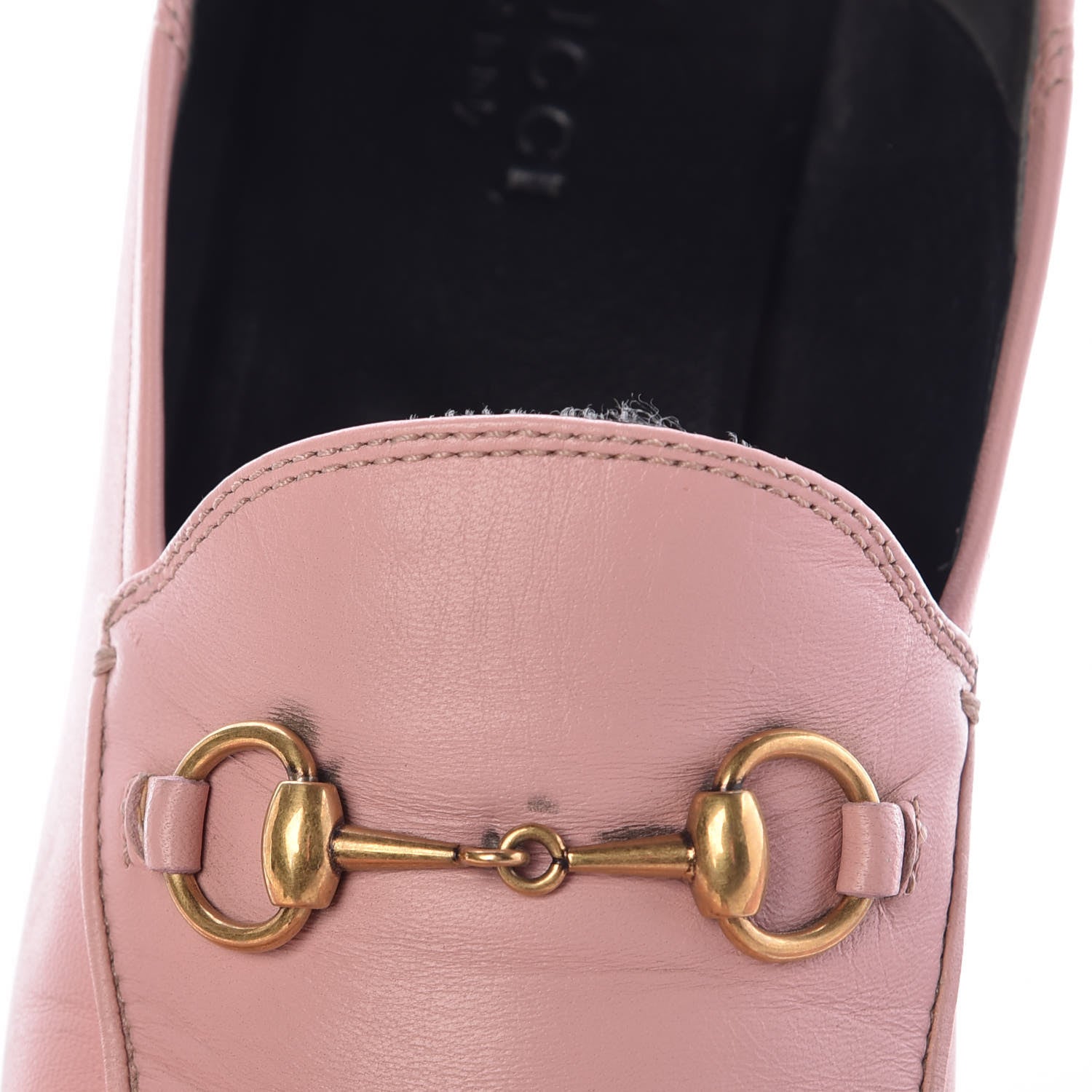 Gucci Lambskin Womens Brixton Horsebit Loafers 37.5 Perfect Pink 14 of 18