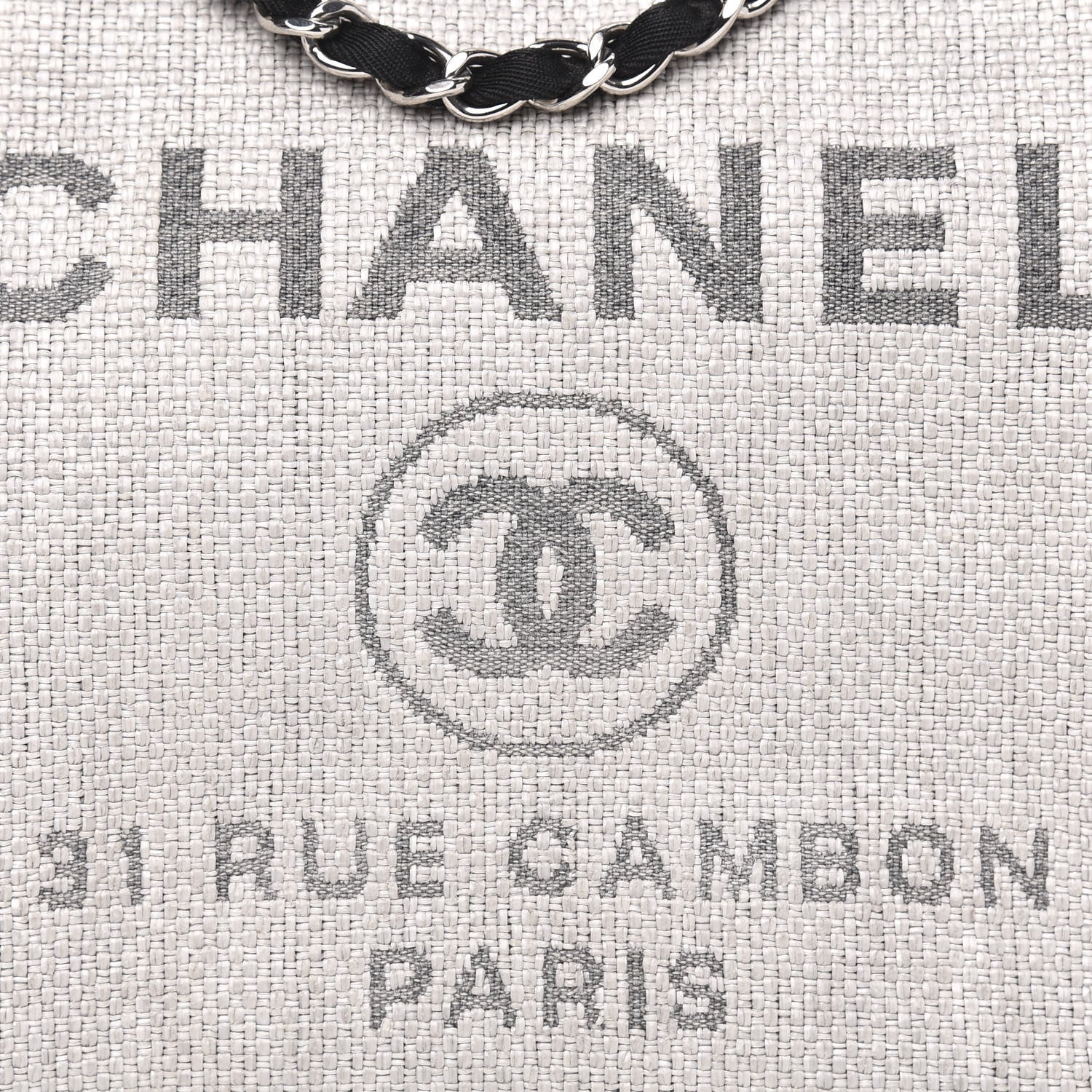 Chanel Canvas Medium Deauville Tote Grey 12 of 14
