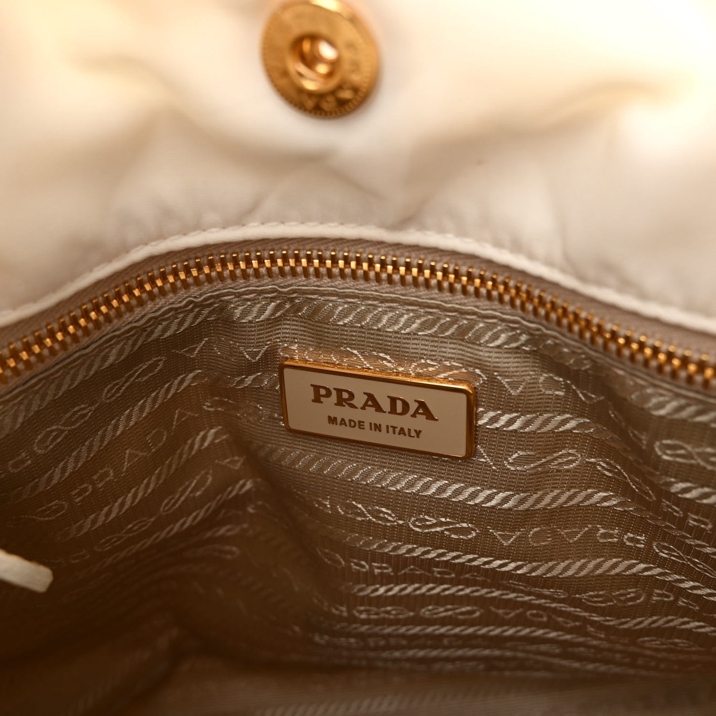 Crispy Nylon Shopping Tote Bianco
