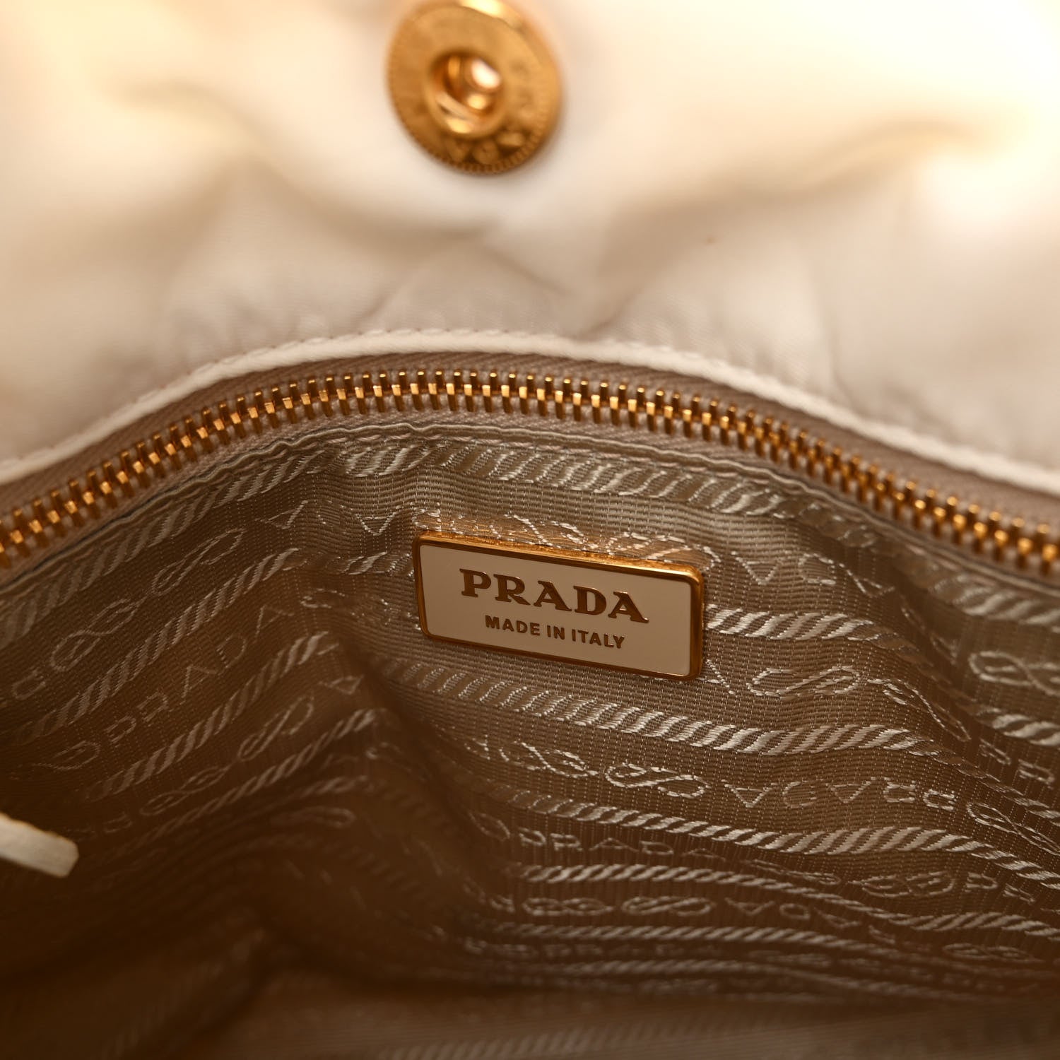Prada Crispy Nylon Shopping Tote Bianco 6 of 12