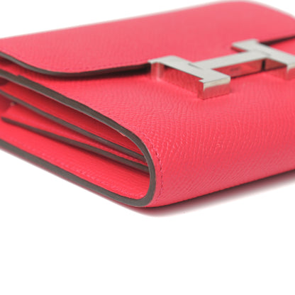 Hermes Epsom Constance Short Wallet Rose Extreme 7 of 8