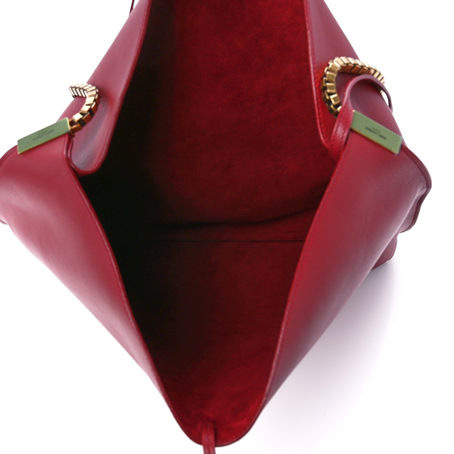 Saint Laurent Calfskin Medium Suzanne Hobo Opyum Red 6 of 10