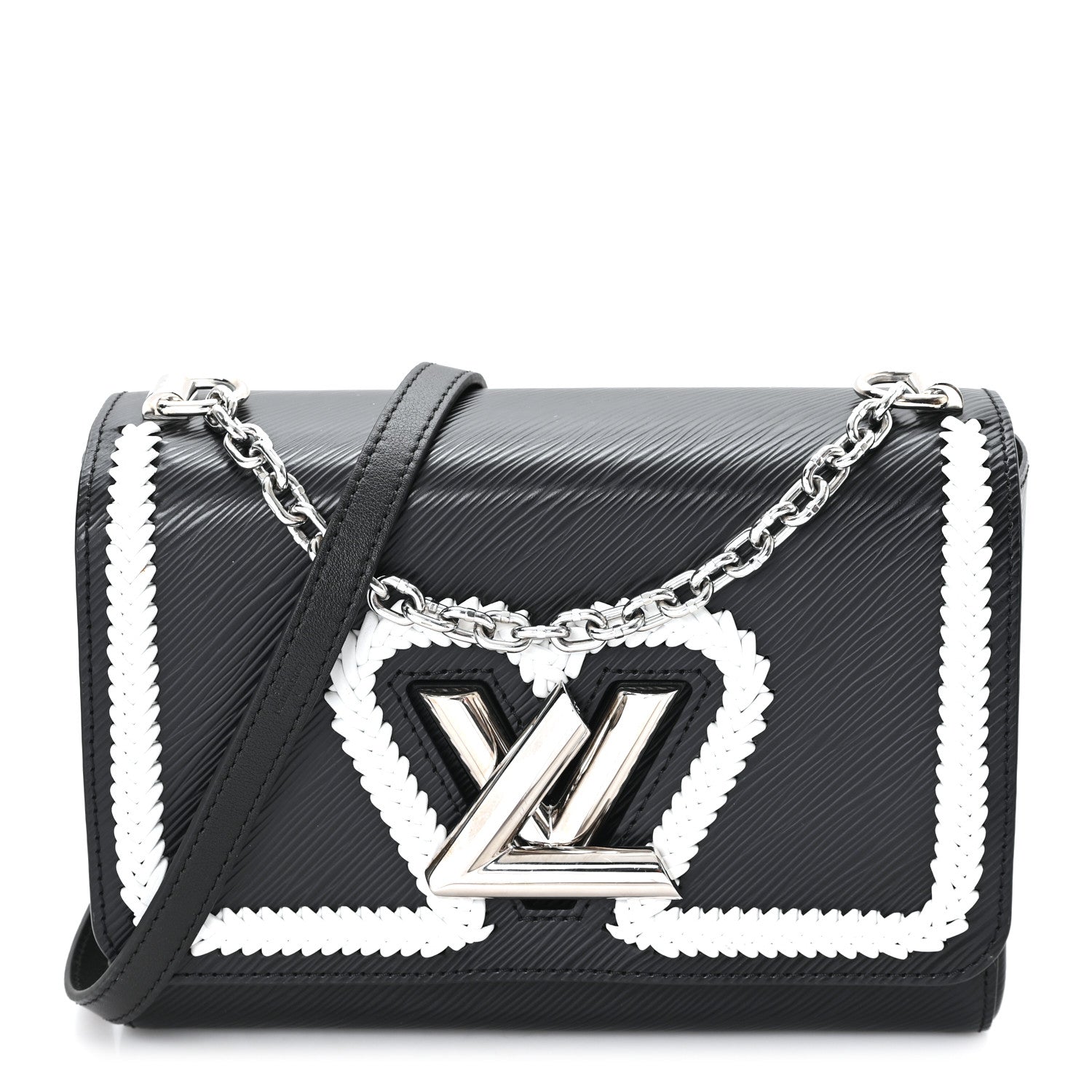Louis Vuitton Epi Whipstitch Heart Twist Shoulder Bag MM Black 1 of 9